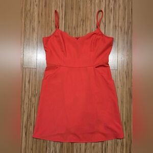 Pixley Red Spaghetti Strap Midi Dress